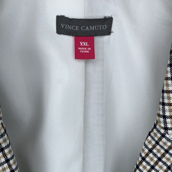 Vince Camuto Blazer Women's XXL Checked Plaid Vented Lined Academia Career Wear - Picture 4 of 8